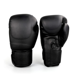 Black PU Leather Boxing Gloves Black PU Leather Boxing Gloves