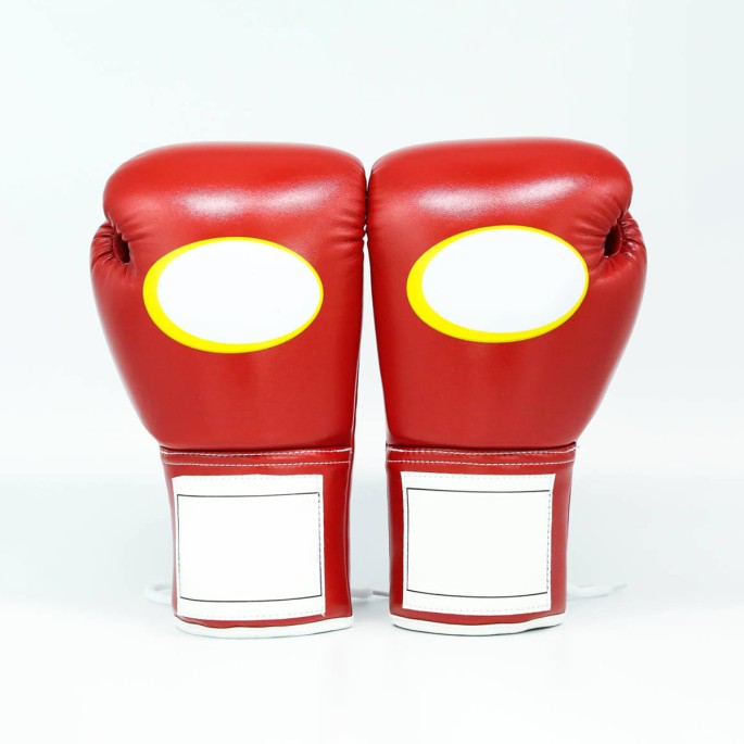 Red Microfiber Boxing Gloves