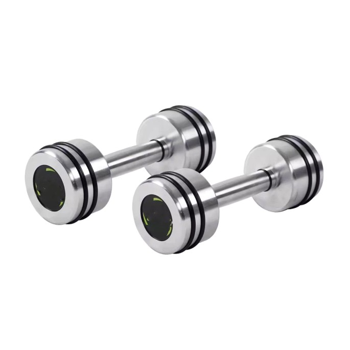 Chrome Dumbbells with Electroplated Rubber Rings Chrome Dumbbells with Electroplated Rubber Rings