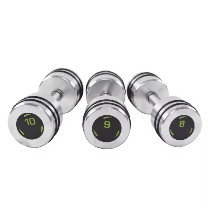 Chrome Dumbbells with Electroplated Rubber Rings Chrome Dumbbells with Electroplated Rubber Rings