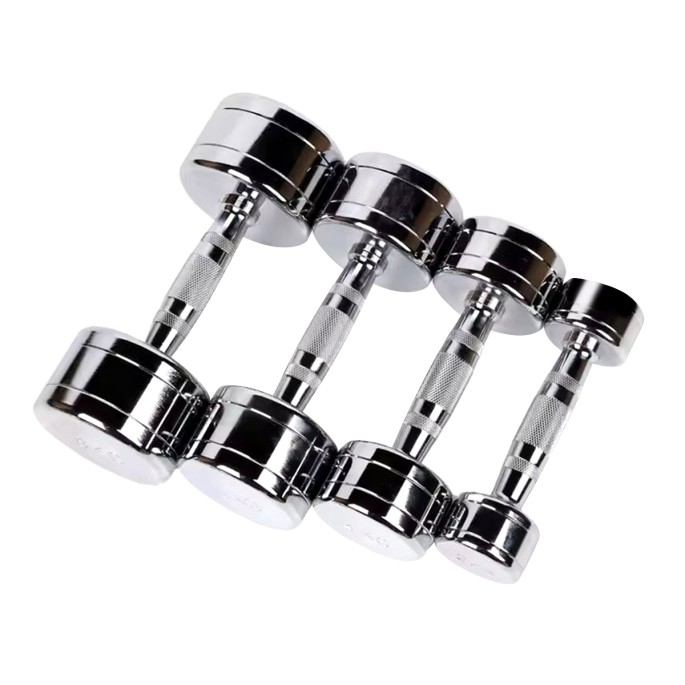 Stainless Steel Round Chrome Dumbbells Stainless Steel Round Chrome Dumbbells