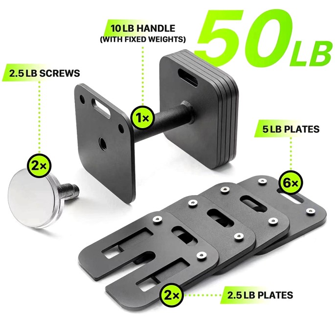 50 Pound Adjustable Dumbbells 50 Pound Adjustable Dumbbells