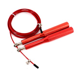 Red Adjustable Steel Cable Skipping Rope Red Adjustable Steel Cable Skipping Rope