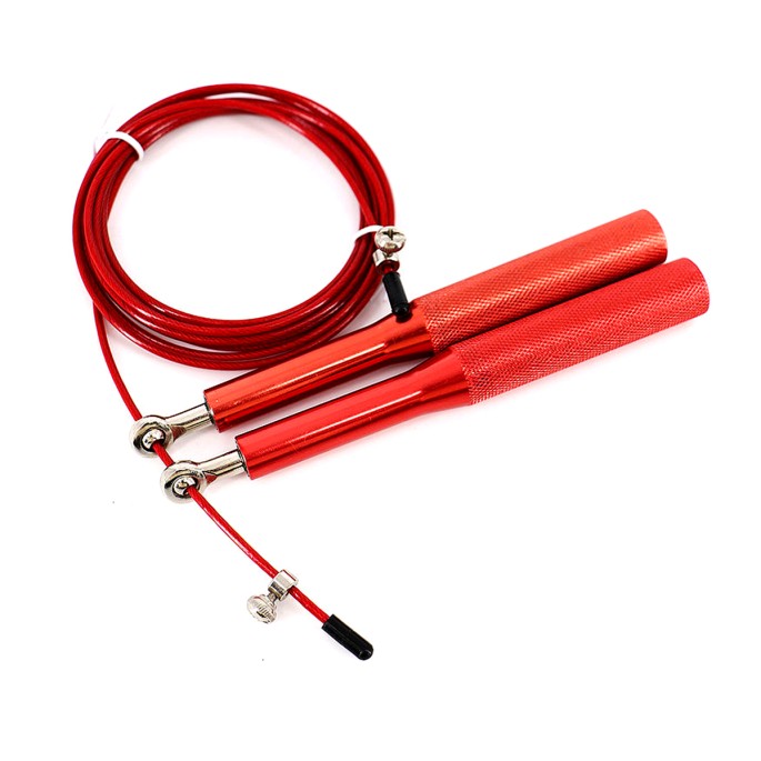 Red Adjustable Steel Cable Skipping Rope Red Adjustable Steel Cable Skipping Rope