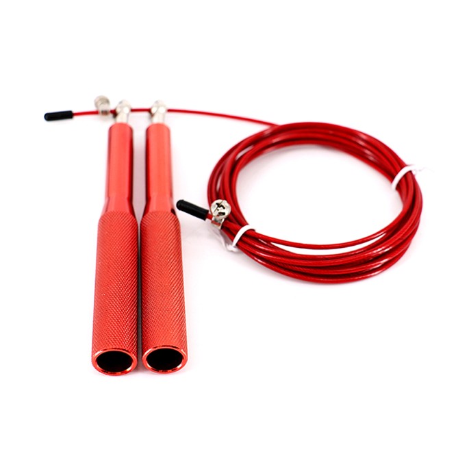 Red Adjustable Steel Cable Skipping Rope Red Adjustable Steel Cable Skipping Rope