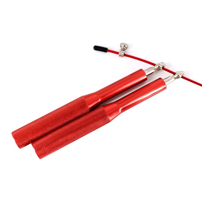 Red Adjustable Steel Cable Skipping Rope Red Adjustable Steel Cable Skipping Rope