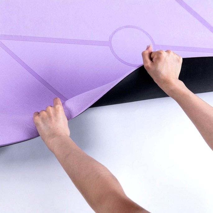 Purple Double Layer TPE Yoga Mat Purple Double Layer TPE Yoga Mat